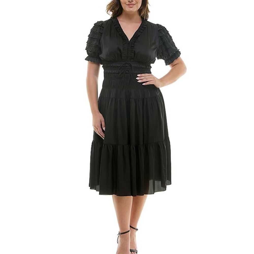 Nanette Lepore Short‎ Sleeve Ruffle Dress- Size 12